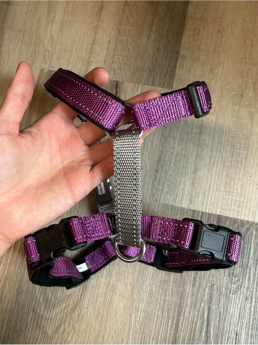 New Purple Petsafe 3 in 1 Dog Harness Collar Size Medium